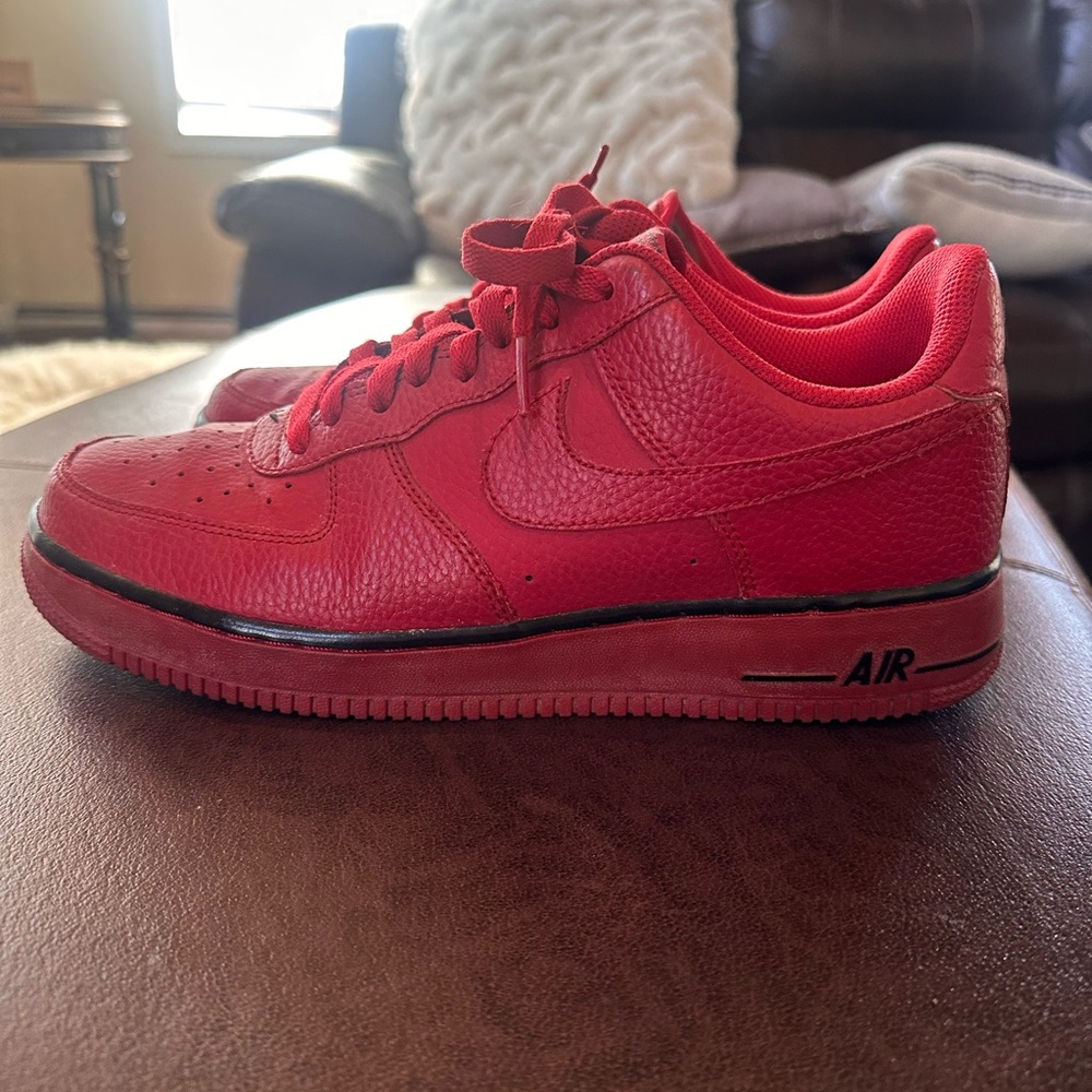 Nike Red Air Force 1 Sneakers